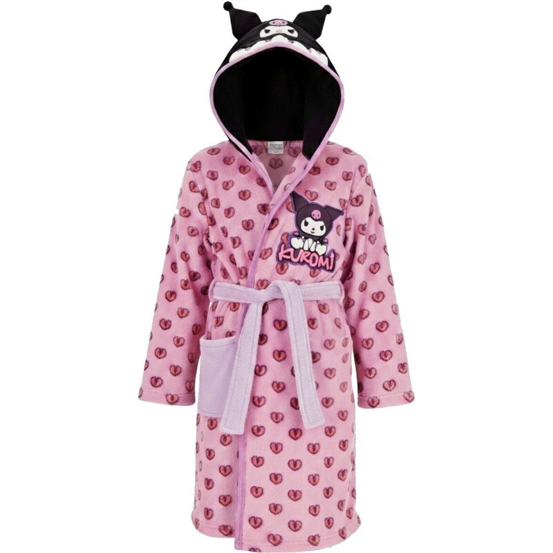 United Essentials Dievčenský flísový župan Kuromi s kapucňou 65887986