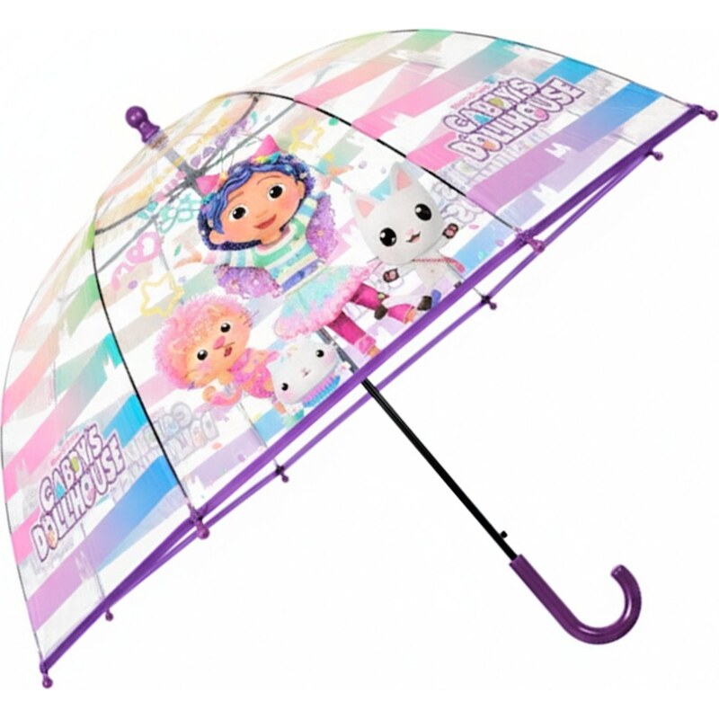 SunCity Dievčenský priehľadný dáždnik Gabinin kúzelný domček 66045497