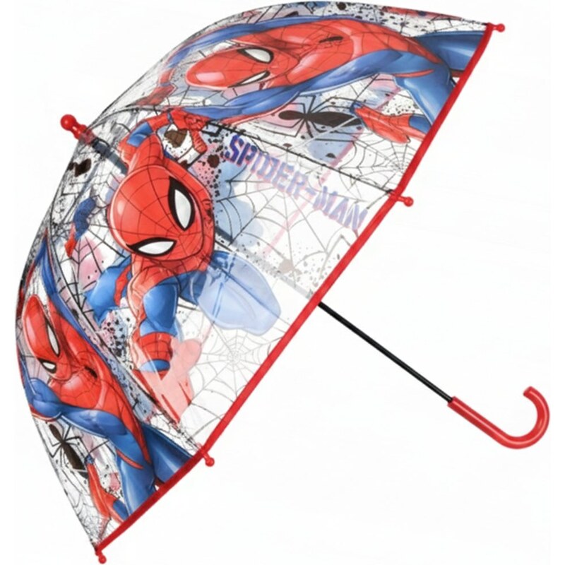 SunCity Detský priehľadný dáždnik Spiderman 66064871