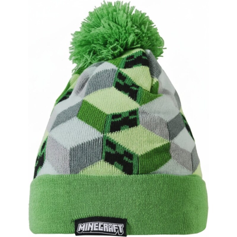 Fashion.uk Detská pletená čiapka s brmbolcom Minecraft – Svet z kociek 66502480