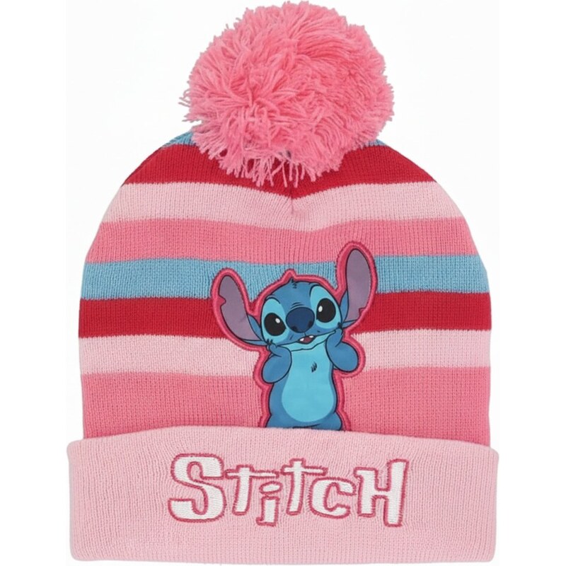 DIFUZED Dievčenská zimná pletená čiapka s brmbolcom Stitch 66596342