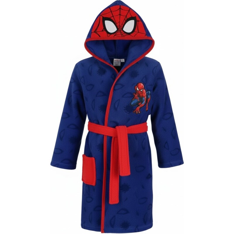 DIFUZED Chlapčenský coral fleece župan s kapucňou Spiderman 66644899
