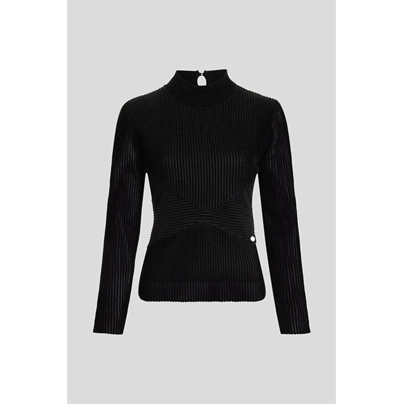 SVETER KARL LAGERFELD ELEGANT FLOCK MOCK NECK 67124919