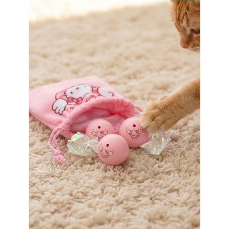 Sinsay - Sada vrecko a loptičky pre mačky Hello Kitty 5 pack - 67192200