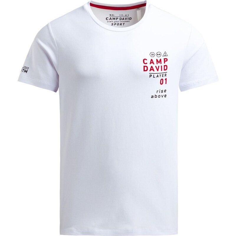 CAMP DAVID Tričko červená / čierna / biela 66069052