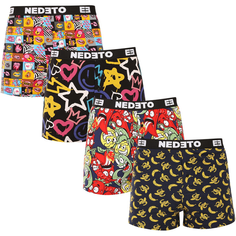 4PACK pánske trenky Nedeto viacfarebné (4NGV03) 3 67129955