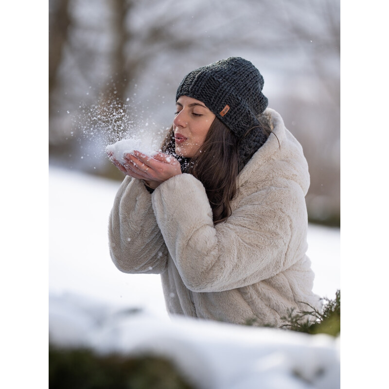 DOKE Pletená čiapka Mary anthracite 66853308