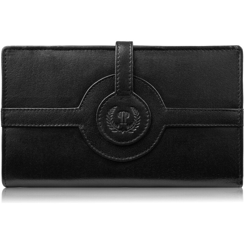 Paolo Peruzzi Dámska veľká kožená peňaženka vintage | čierna T-134-BL 67130607