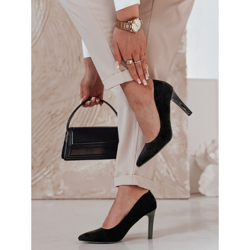 BASIC Dámske čierne elegantné lodičky ZY0727 67131031