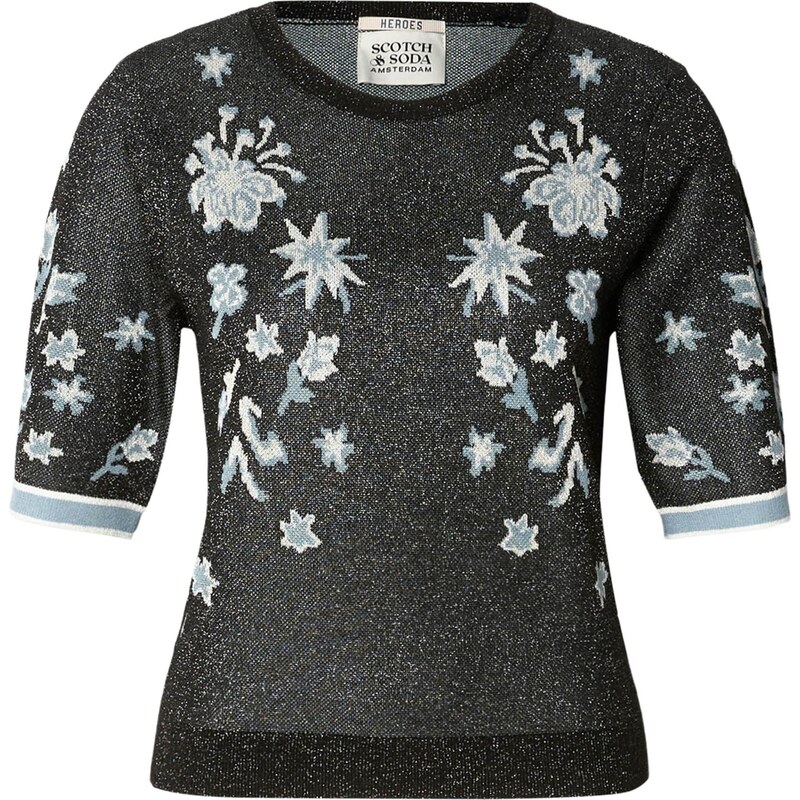 SCOTCH & SODA Sveter tmavomodrá / svetlomodrá / šedobiela 67137305