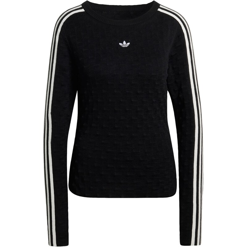 ADIDAS ORIGINALS Sveter SLIM SOLID SPIKE KNIT čierna / biela 67137341