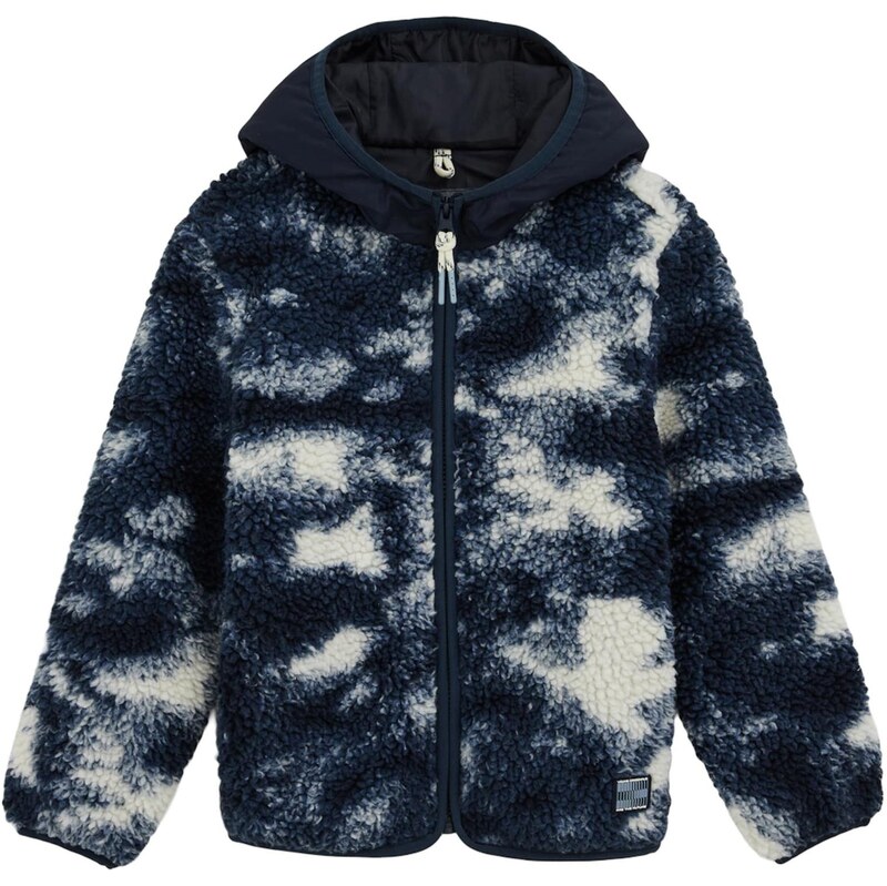 WE Fashion Prechodná bunda tmavomodrá / biela 67137377