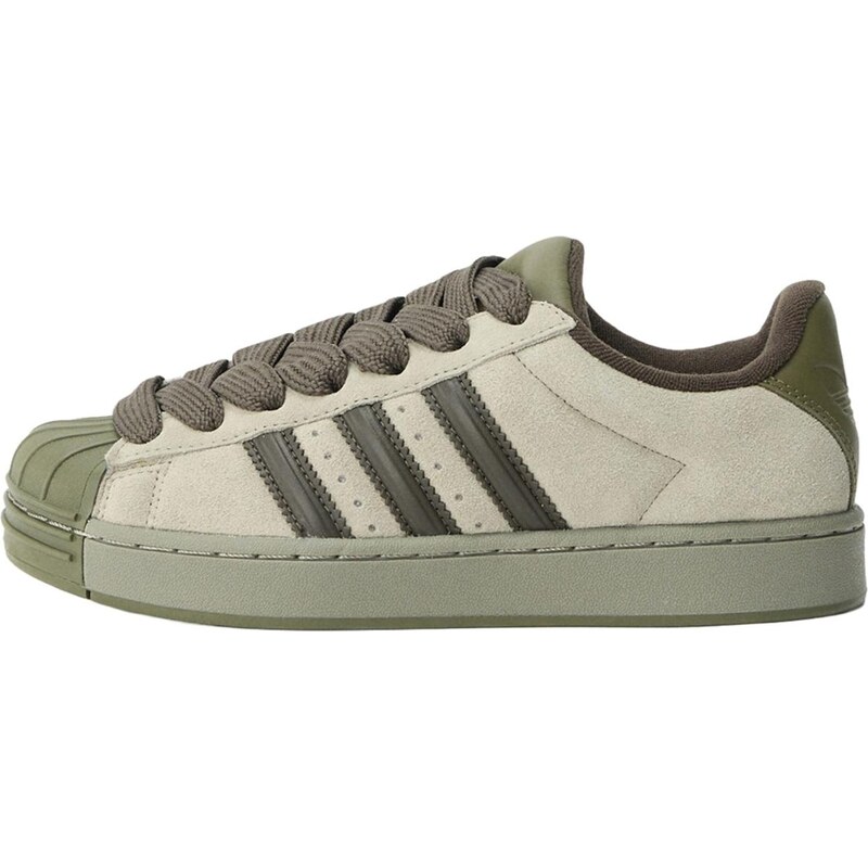 ADIDAS ORIGINALS Nízke tenisky SUPERSTAR svetlosivá / olivová / 67137464