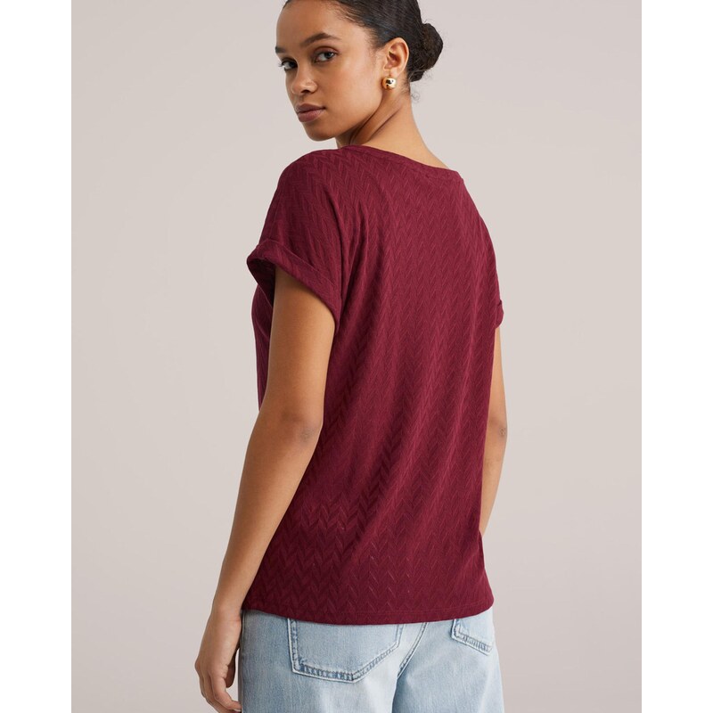 WE Fashion Tričko burgundská 67137473