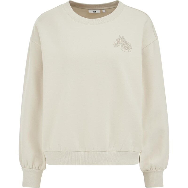 WE Fashion Mikina tmavobéžová / karamelová / prírodná biela 67137518