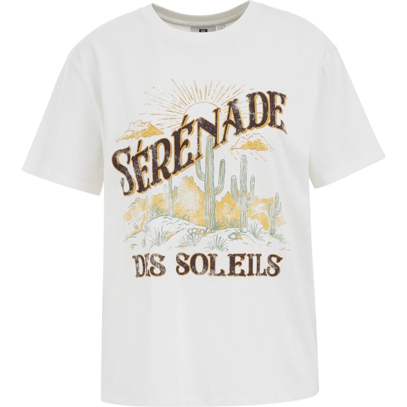 WE Fashion Tričko tmavožltá / olivová / čierna / šedobiela 67137537