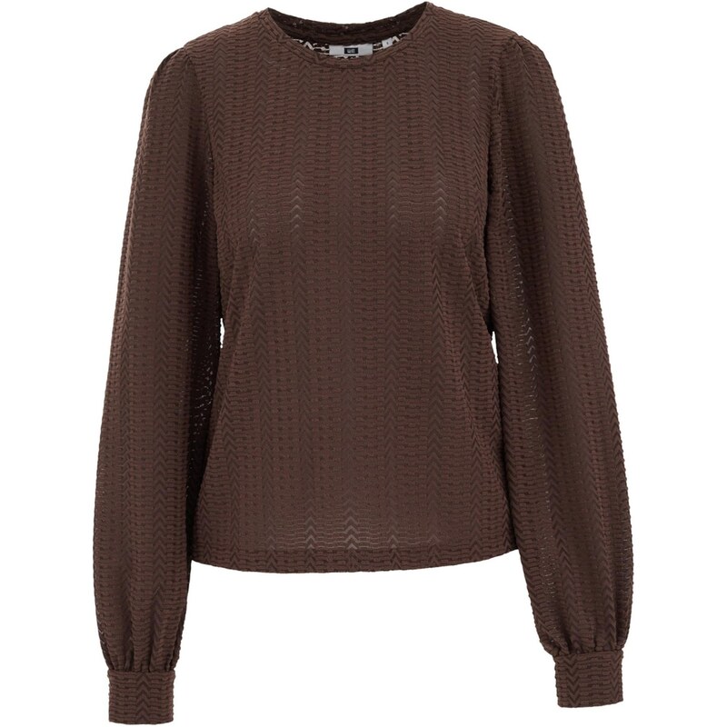 WE Fashion Tričko tmavohnedá 67137550