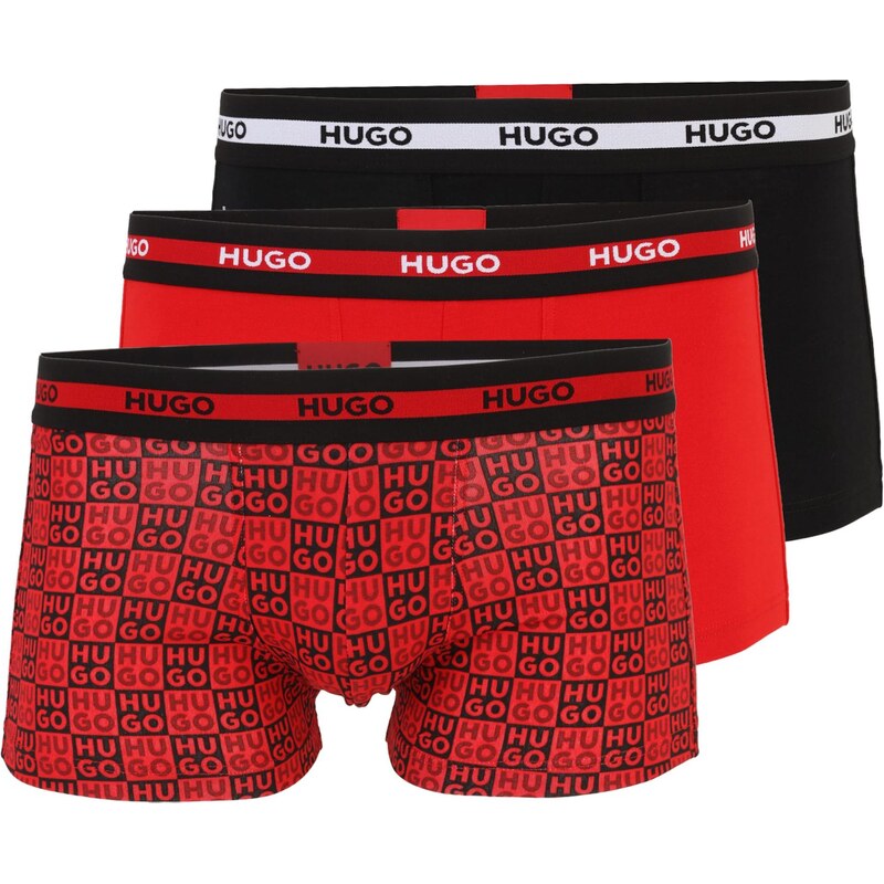 HUGO Boxerky PLANET červená / čierna / biela 67137651