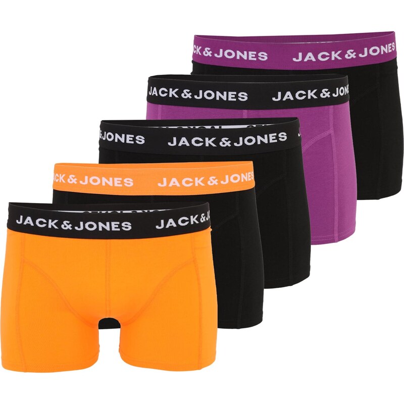 JACK & JONES Boxerky JACZOHAN farba lesného ovocia / oranžová / čierna 67137658