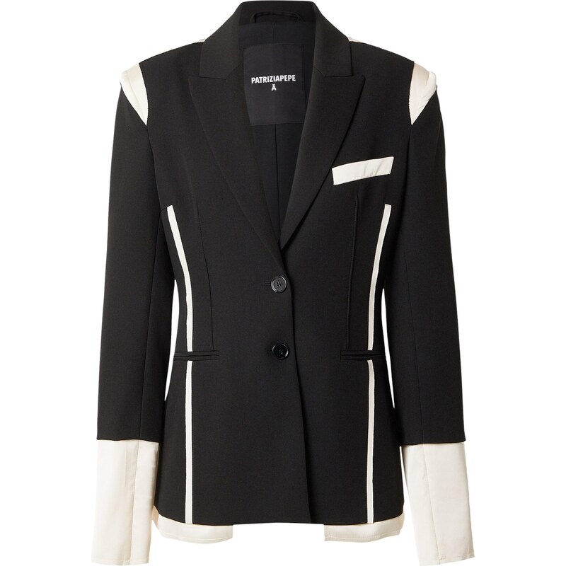 PATRIZIA PEPE Blejzer GIACCA svetlobéžová / čierna 67137687