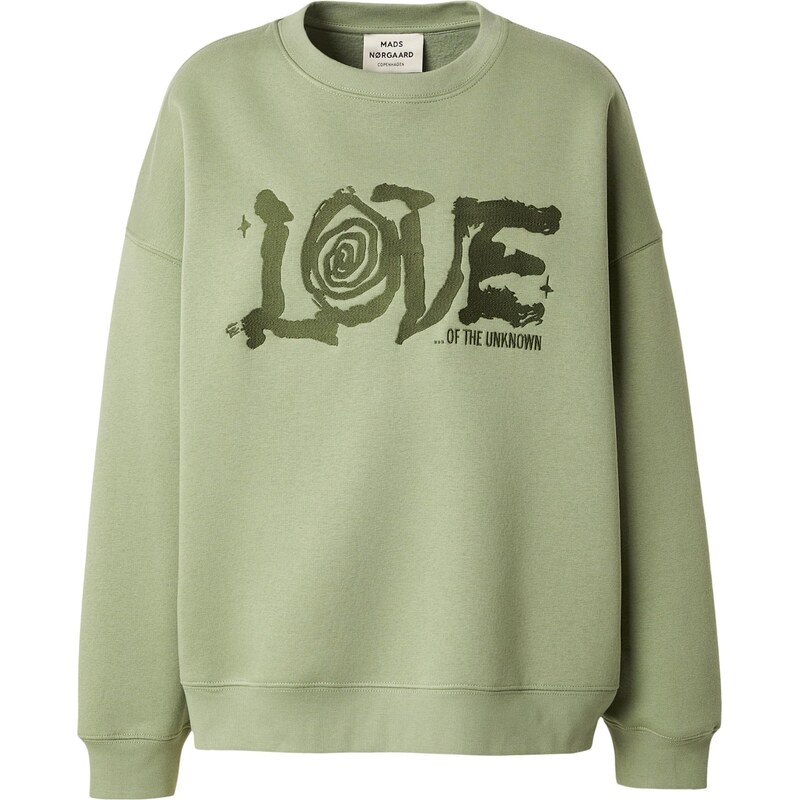 MADS NORGAARD COPENHAGEN Mikina olivová / pastelovo zelená 67137675