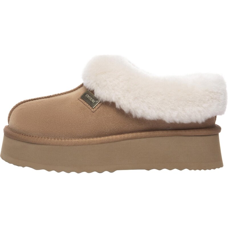 Everau Papuče Topknot gaštanová 67152055