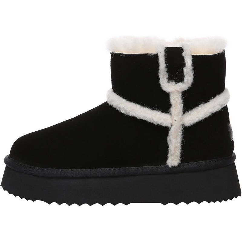 Everau Nízke čižmy Barren čierna / biela ako vlna 67152064