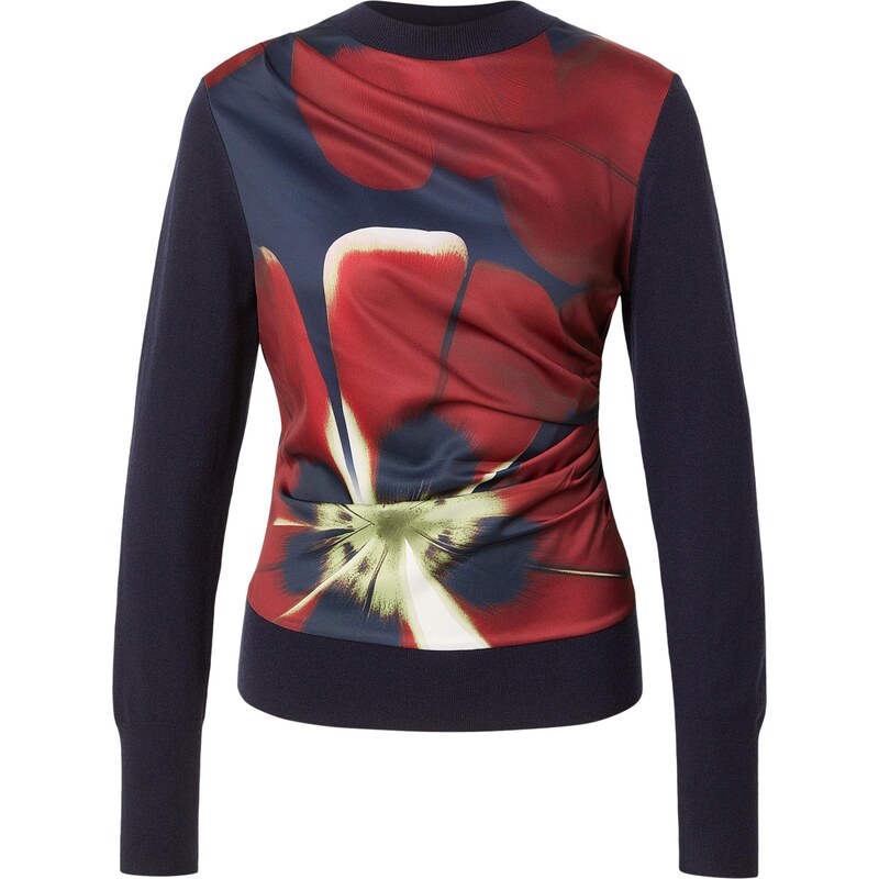 Ted Baker Sveter MAWIE námornícka modrá / svetlozelená / tmavočervená 67137724