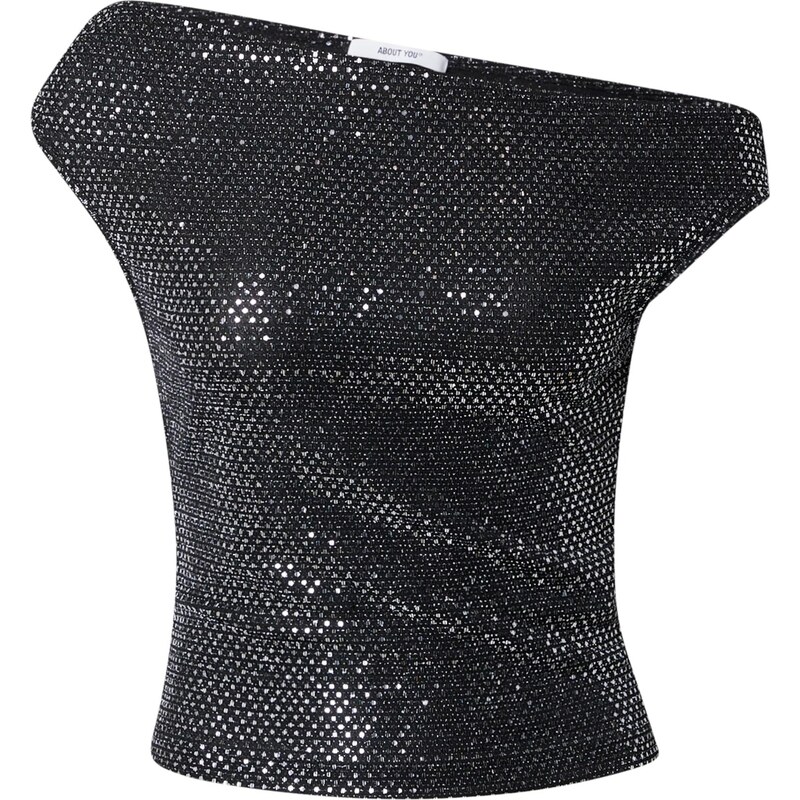 ABOUT YOU Top Melody čierna / strieborná 67137730