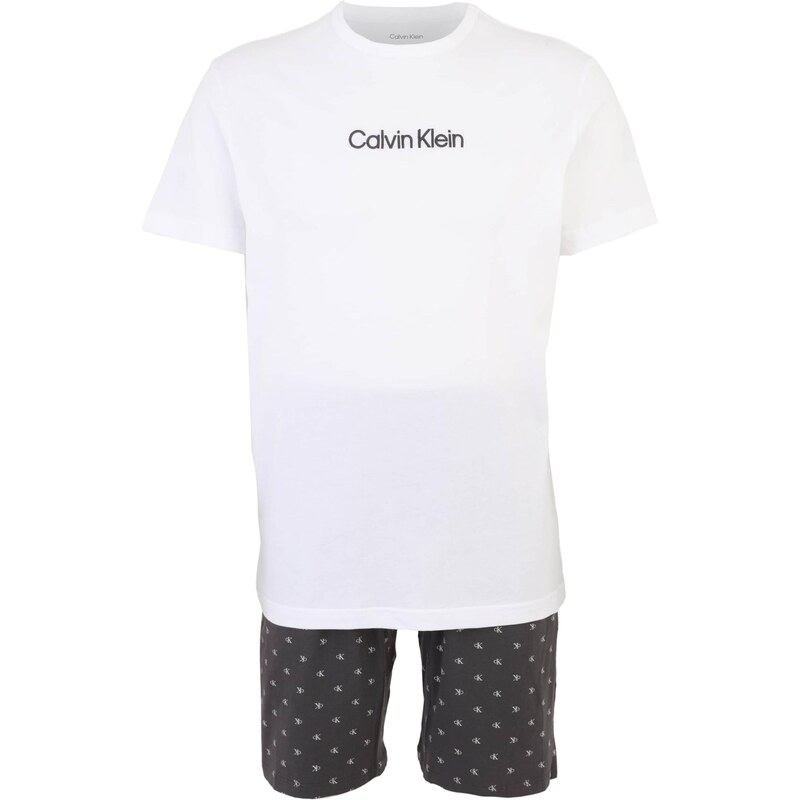 Calvin Klein Underwear Krátke pyžamo tmavosivá / biela 67137762