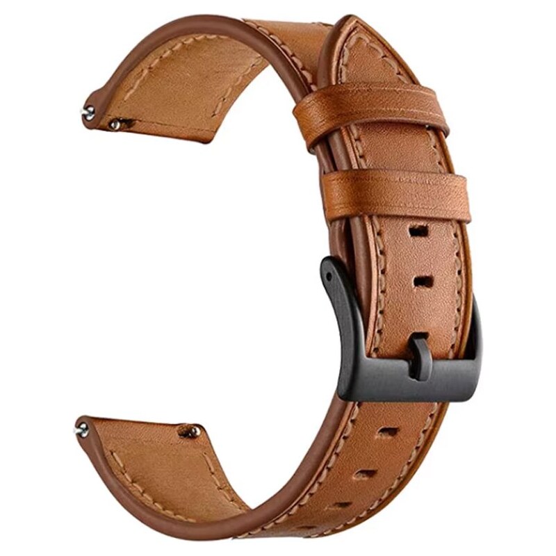 Madvell Kožený remienok hnedý s čiernym zapínaním 20 mm 67142914