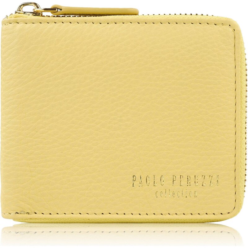 Paolo Peruzzi Malá kožená dámska peňaženka s RFID | žltá KV-04-YL 66712360