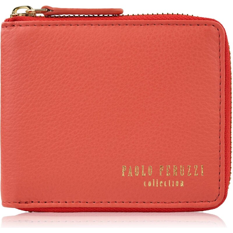 Paolo Peruzzi Malá kožená dámska peňaženka s RFID | oranžová KV-04-OR 66712361