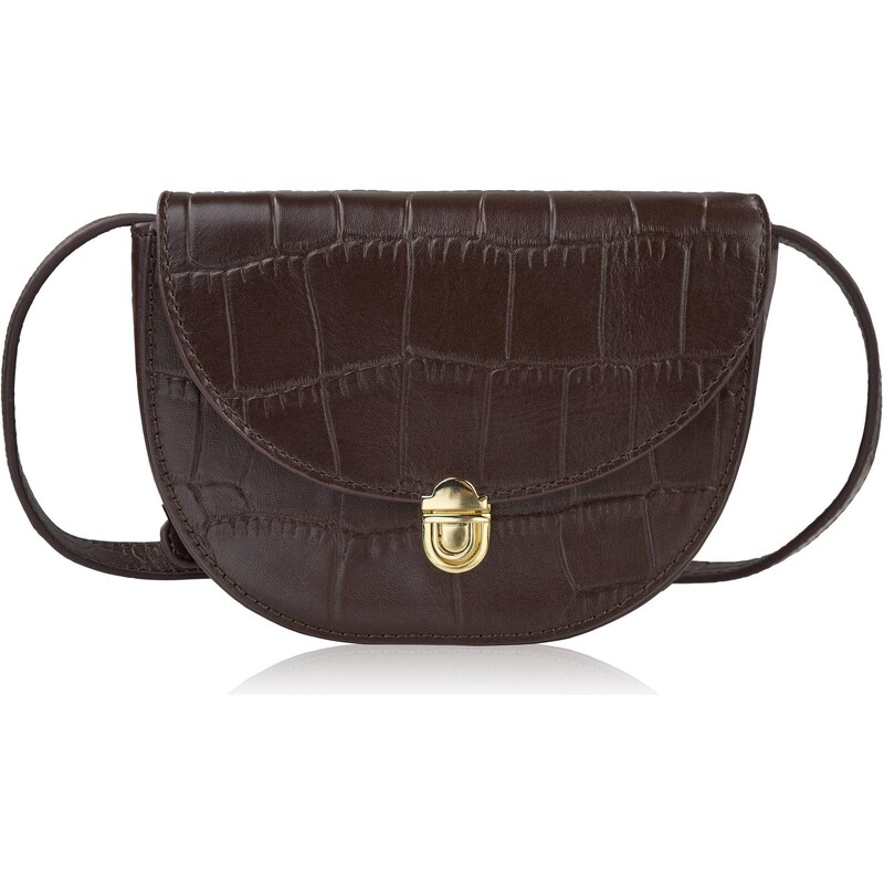 Paolo Peruzzi Malá kožená dámska kabelka | hnedá KV-01-BR 66820295