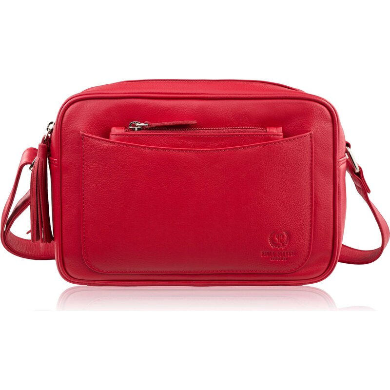 Paolo Peruzzi Dámska kožená taška cez rameno | červená AY-20-RD 67123244