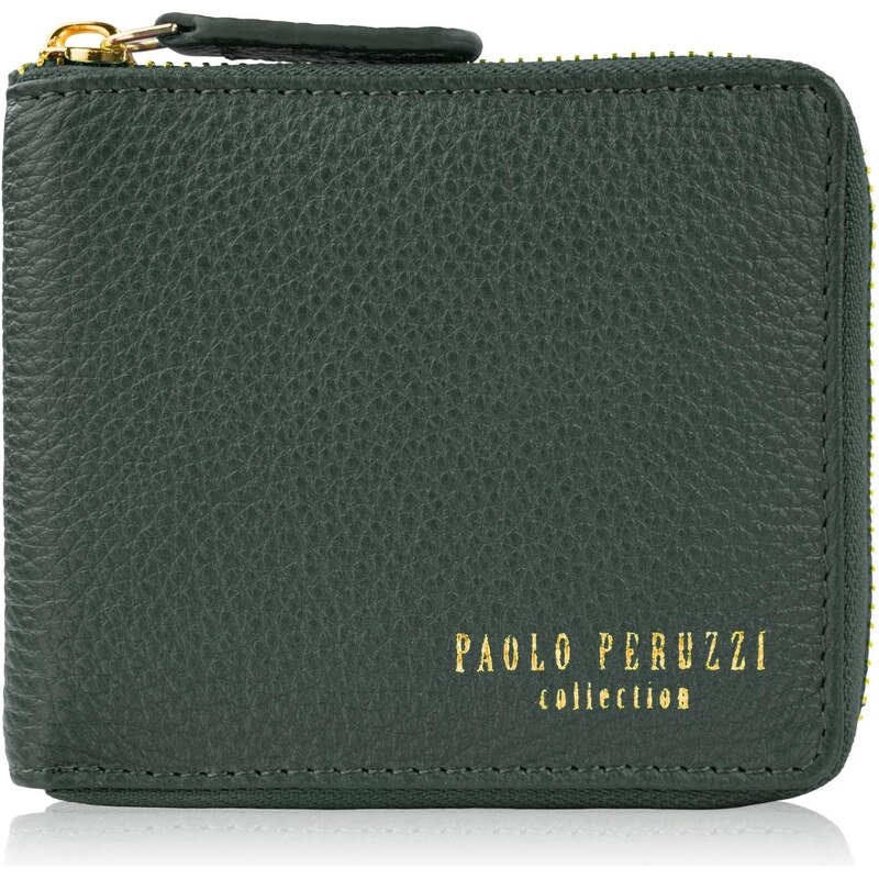 Paolo Peruzzi Malá kožená dámska peňaženka s RFID | tmavozelená KV-04 66712363