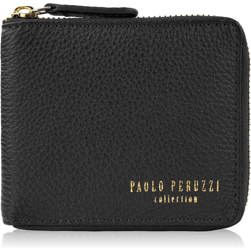 Paolo Peruzzi Malá kožená dámska peňaženka s RFID | čierna KV-04-BL 66712365
