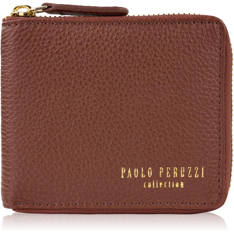 Paolo Peruzzi Malá kožená dámska peňaženka s RFID | hnedá KV-04-BR 66712366