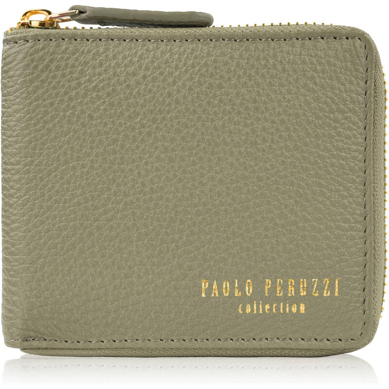 Paolo Peruzzi Malá kožená dámska peňaženka s RFID | zelená KV-04-GR 66712367