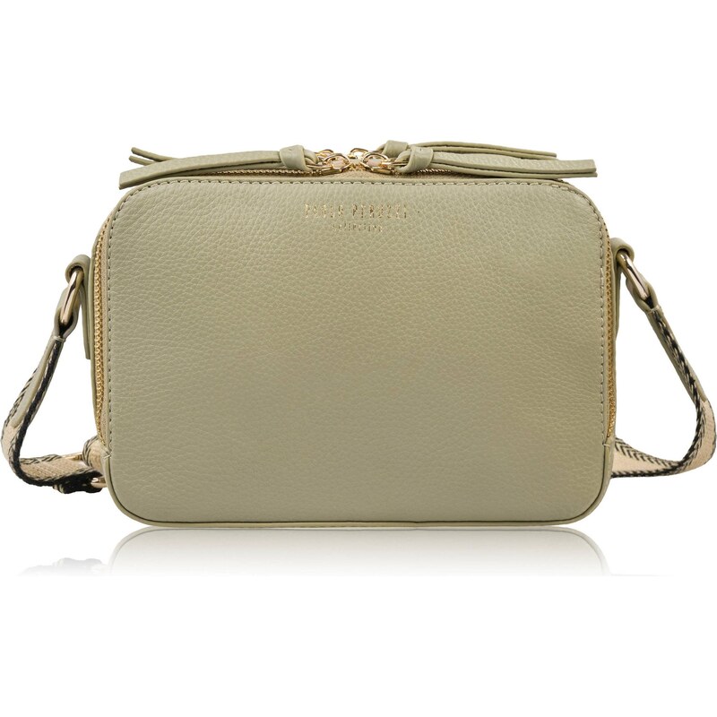 Paolo Peruzzi Dámska kožená taška cez rameno | olivová KV-03-GR 66887814