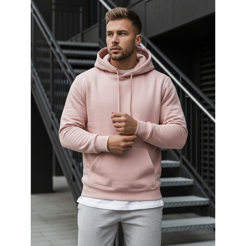 Dstreet Pohodlná mikina v ružovej farbe 62353530