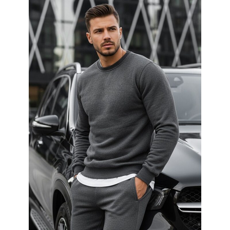 Buďchlap Antracitová pánska mikina 34776731