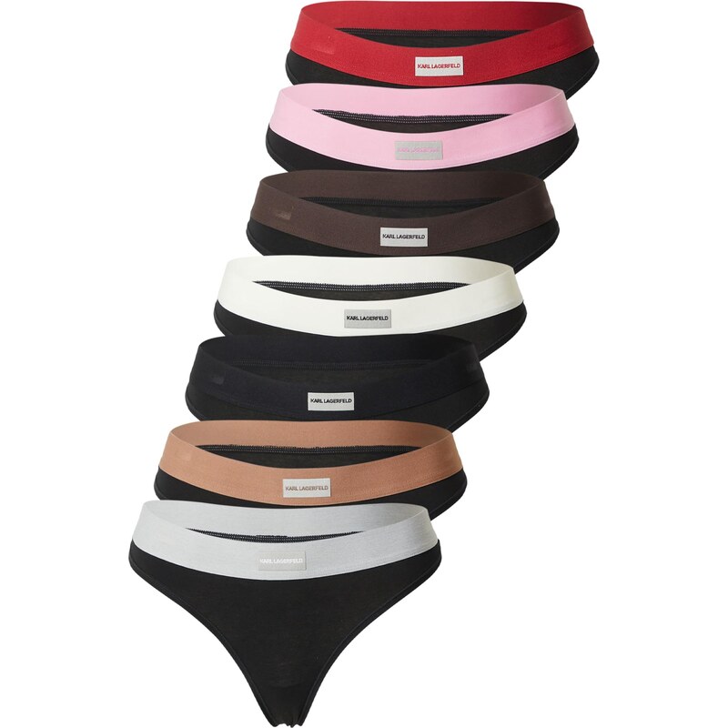 Karl Lagerfeld Tangá hnedá / tmavohnedá / svetlosivá / ružová / 66461818