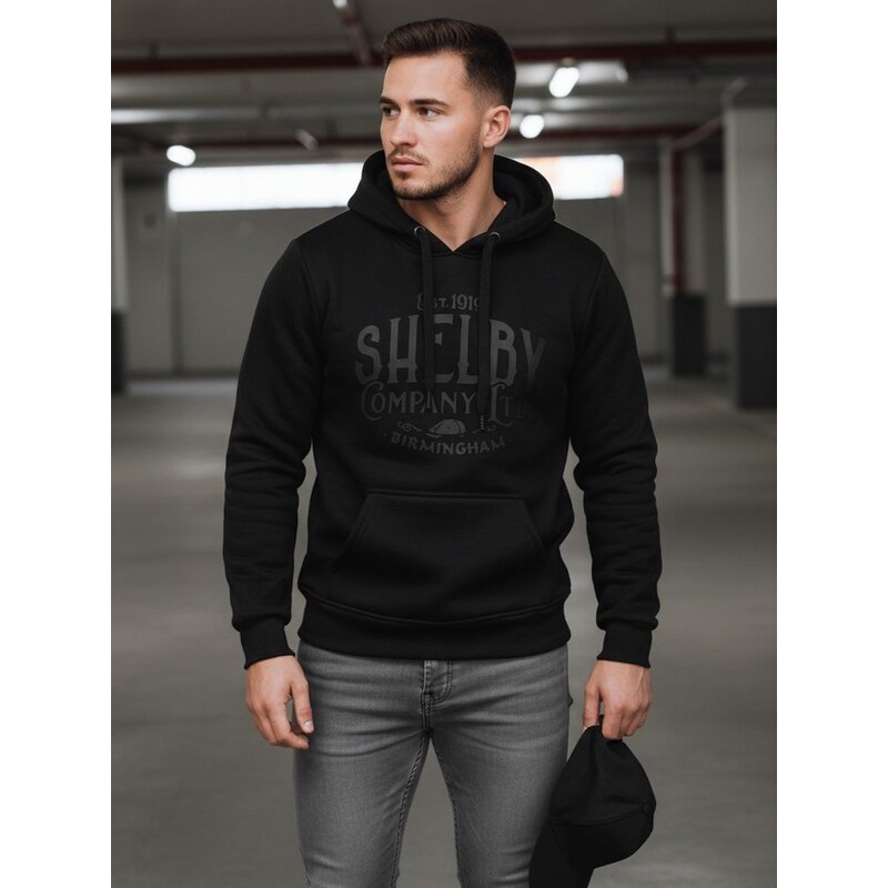 Dstreet Čierna pánska mikina s originálnym nápisom 66045989