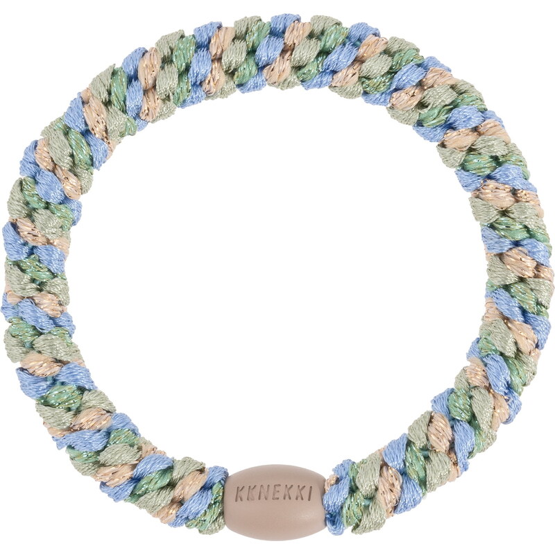 Gumička do vlasov Kknekki Pistacio Sky blue Glitter 67145480