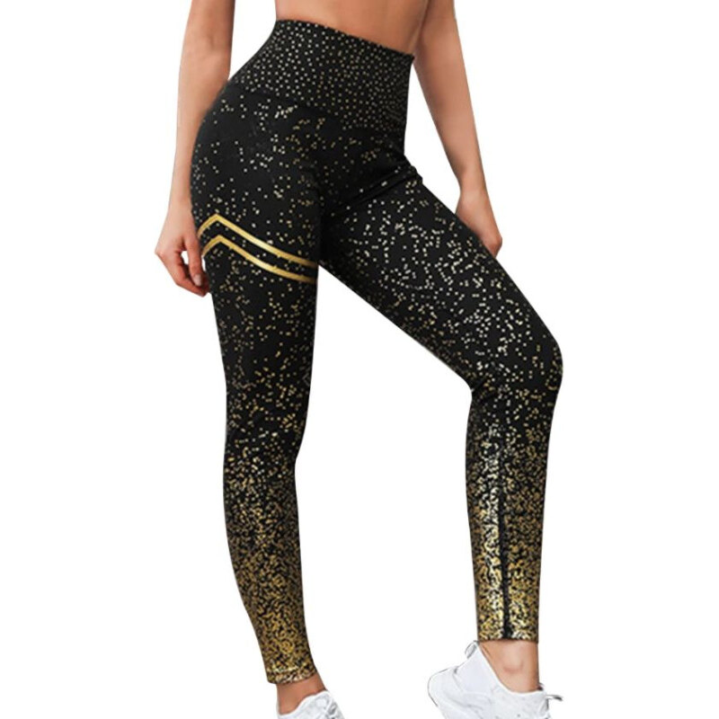 Carla Dámske Športové legíny Fitness Black-gold 65224357