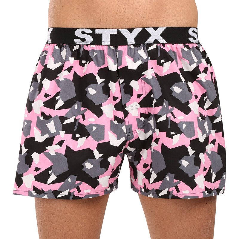 Pánske trenírky Styx art športová guma maskáč hranatý (B1950) 67147004