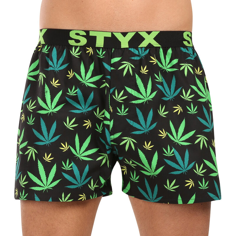 Pánske trenírky Styx art športová guma tráva (B1859) 67147005