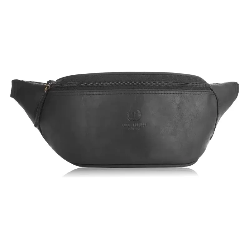 PAOLO PERUZZI Kožená ľadvinka Vintage čierna 67146874