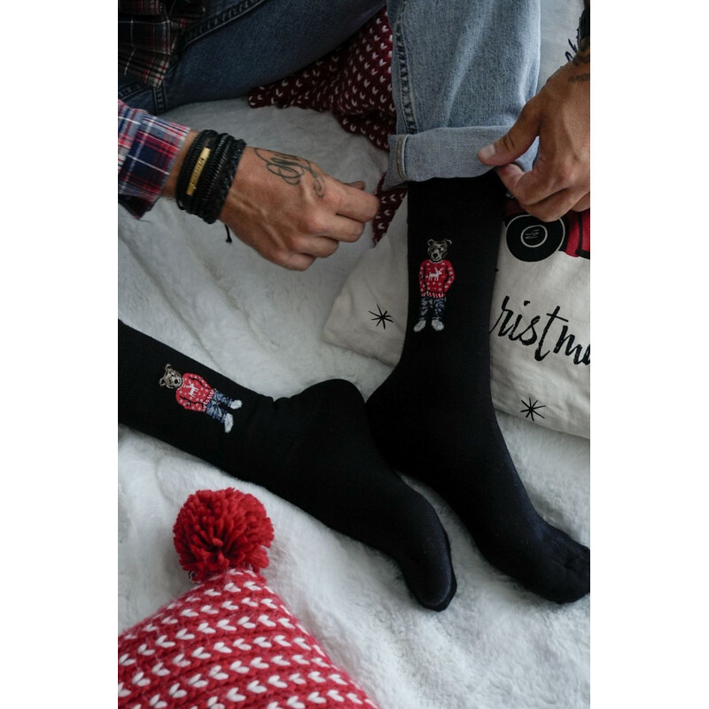 Milena Pánske ponožky s motívom medveďa 67157933